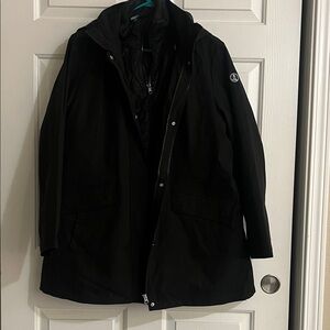 Lands' End Classic Black Trench Coat